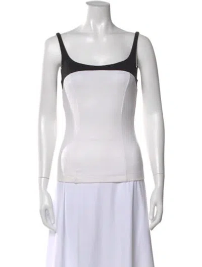 Pre-owned Narciso Rodriguez Vintage Scoop Neck Top In Neutral