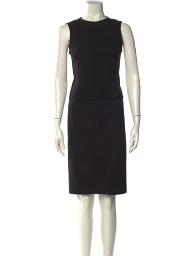 Pre-owned Narciso Rodriguez Virgin Wool Knee-length Dress In Black