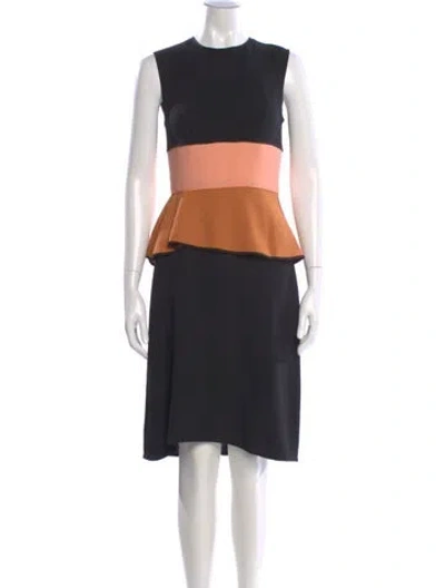 Pre-owned Narciso Rodriguez Virgin Wool Knee-length Dress In Black