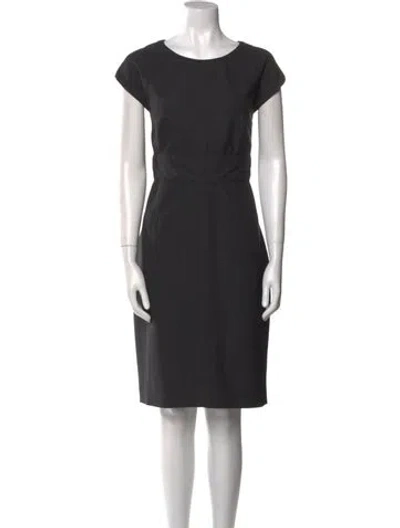Pre-owned Narciso Rodriguez Virgin Wool Knee-length Dress In Black