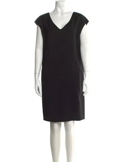 Pre-owned Narciso Rodriguez Virgin Wool Knee-length Dress In Black