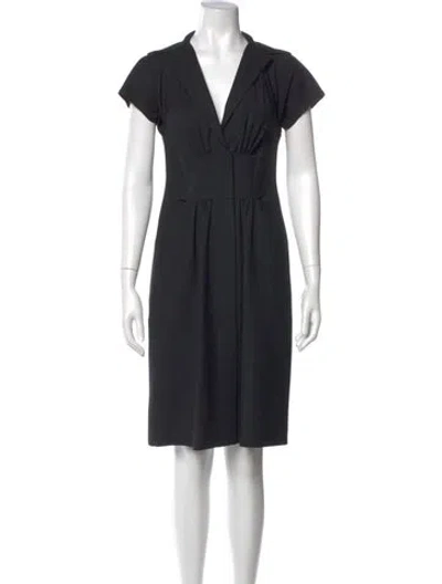 Pre-owned Narciso Rodriguez Virgin Wool Knee-length Dress In Black