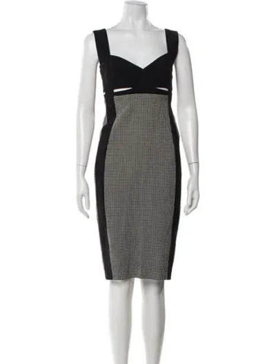 Pre-owned Narciso Rodriguez Virgin Wool Knee-length Dress In Black