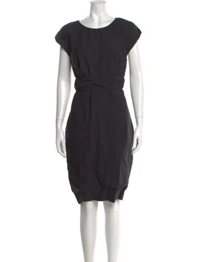 Pre-owned Narciso Rodriguez Virgin Wool Knee-length Dress In Black