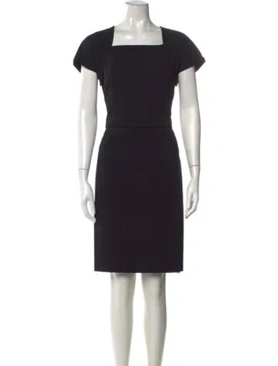 Pre-owned Narciso Rodriguez Virgin Wool Knee-length Dress In Black