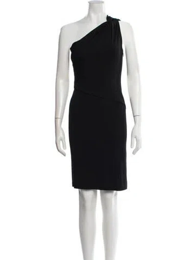 Pre-owned Narciso Rodriguez Virgin Wool Knee-length Dress In Black