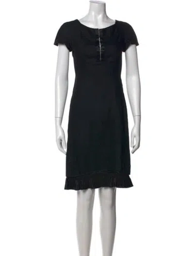 Pre-owned Narciso Rodriguez Virgin Wool Knee-length Dress In Black
