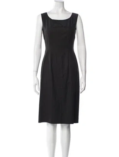 Pre-owned Narciso Rodriguez Virgin Wool Knee-length Dress In Black