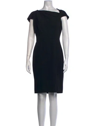 Pre-owned Narciso Rodriguez Virgin Wool Knee-length Dress In Black
