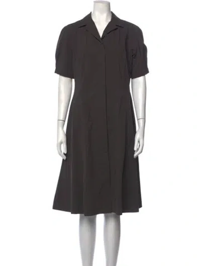 Pre-owned Narciso Rodriguez Virgin Wool Knee-length Dress In Grey