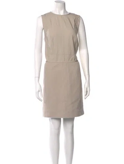 Pre-owned Narciso Rodriguez Virgin Wool Knee-length Dress In Neutral