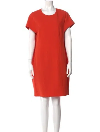 Pre-owned Narciso Rodriguez Virgin Wool Knee-length Dress In Orange