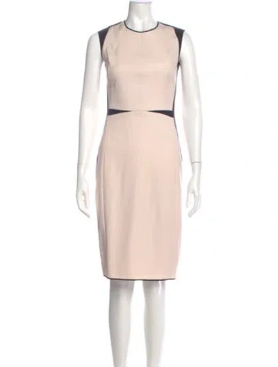 Pre-owned Narciso Rodriguez Virgin Wool Knee-length Dress In Pink