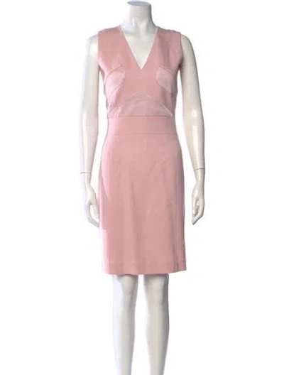 Pre-owned Narciso Rodriguez Virgin Wool Knee-length Dress In Pink