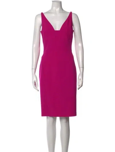 Pre-owned Narciso Rodriguez Virgin Wool Knee-length Dress In Pink