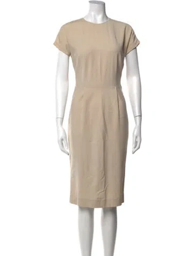 Pre-owned Narciso Rodriguez Virgin Wool Knee-length Dress In Pink