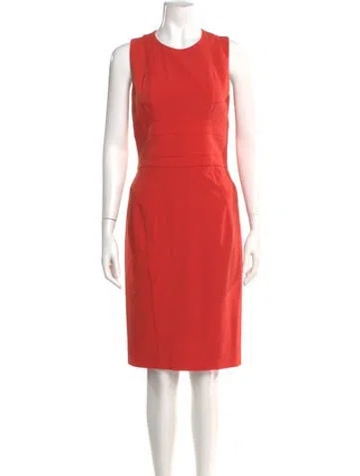 Pre-owned Narciso Rodriguez Virgin Wool Knee-length Dress W/ Tags In Orange