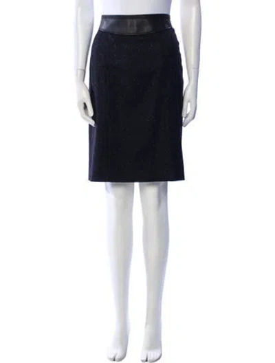 Pre-owned Narciso Rodriguez Virgin Wool Knee-length Skirt In Black