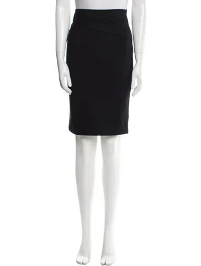 Pre-owned Narciso Rodriguez Virgin Wool Knee-length Skirt In Black