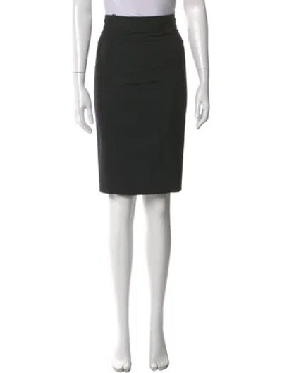 Pre-owned Narciso Rodriguez Virgin Wool Knee-length Skirt In Black