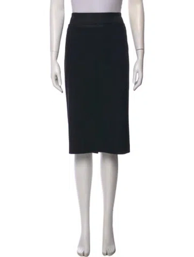 Pre-owned Narciso Rodriguez Virgin Wool Knee-length Skirt In Black