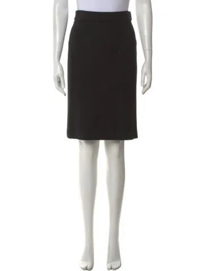 Pre-owned Narciso Rodriguez Virgin Wool Knee-length Skirt In Black