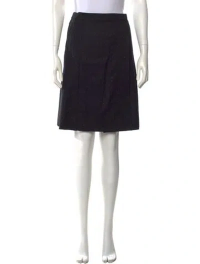 Pre-owned Narciso Rodriguez Virgin Wool Knee-length Skirt In Black
