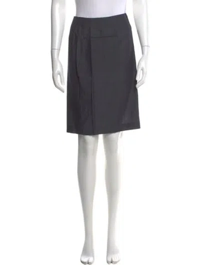 Pre-owned Narciso Rodriguez Virgin Wool Knee-length Skirt In Gray