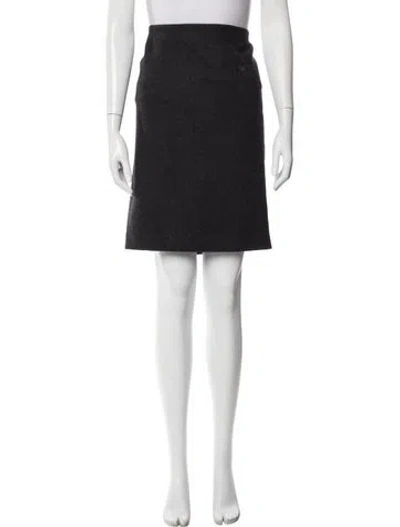Pre-owned Narciso Rodriguez Virgin Wool Knee-length Skirt In Gray