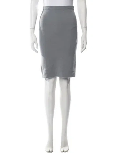 Pre-owned Narciso Rodriguez Virgin Wool Knee-length Skirt In Grey