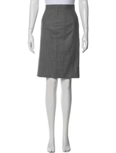 Pre-owned Narciso Rodriguez Virgin Wool Knee-length Skirt In White