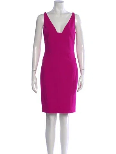 Pre-owned Narciso Rodriguez Virgin Wool Mini Dress In Pink