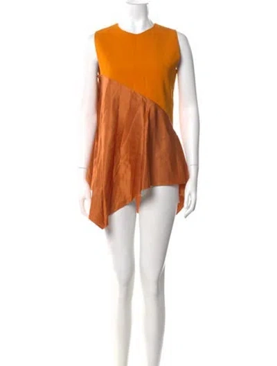 Pre-owned Narciso Rodriguez Virgin Wool Mini Dress W/ Tags In Orange