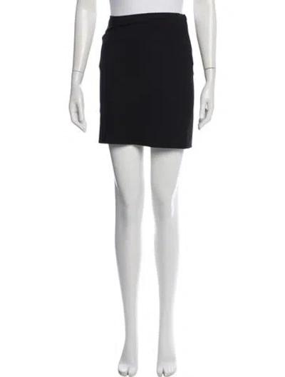 Pre-owned Narciso Rodriguez Virgin Wool Mini Skirt In Black