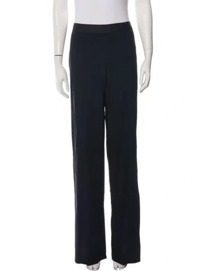 Pre-owned Narciso Rodriguez Virgin Wool Straight Leg Pants In Black