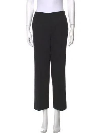 Pre-owned Narciso Rodriguez Virgin Wool Wide Leg Pants In Black