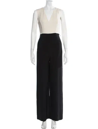 Pre-owned Narciso Rodriguez V-neck Jumpsuit In Black