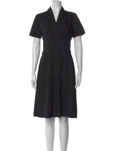 Pre-owned Narciso Rodriguez V-neck Knee-length Dress In Black
