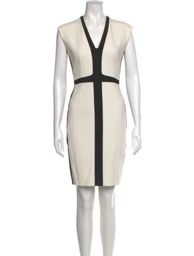Pre-owned Narciso Rodriguez V-neck Knee-length Dress In Multi