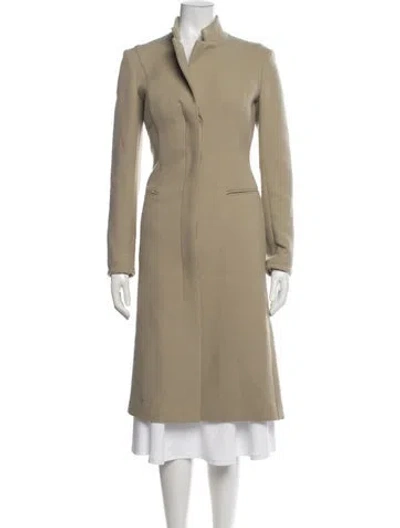 Pre-owned Narciso Rodriguez Wool Coat In Neutrals