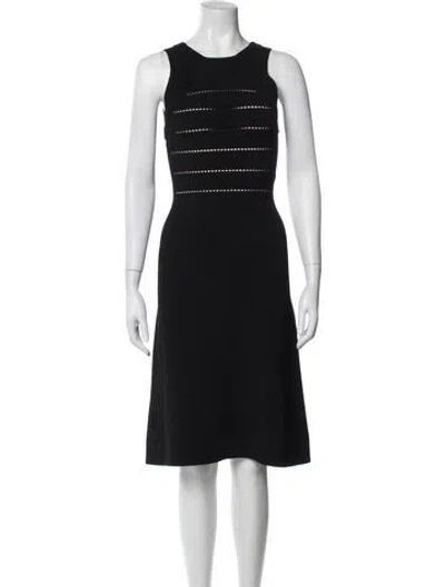 Pre-owned Narciso Rodriguez Wool Knee-length Dress In Black