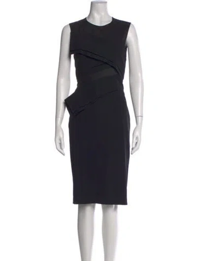 Pre-owned Narciso Rodriguez Wool Knee-length Dress In Black