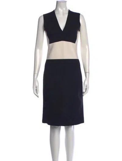 Pre-owned Narciso Rodriguez Wool Knee-length Dress In Black