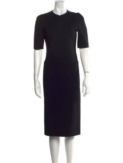 Pre-owned Narciso Rodriguez Wool Knee-length Dress In Black