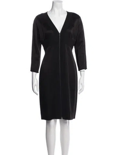 Pre-owned Narciso Rodriguez Wool Knee-length Dress In Black