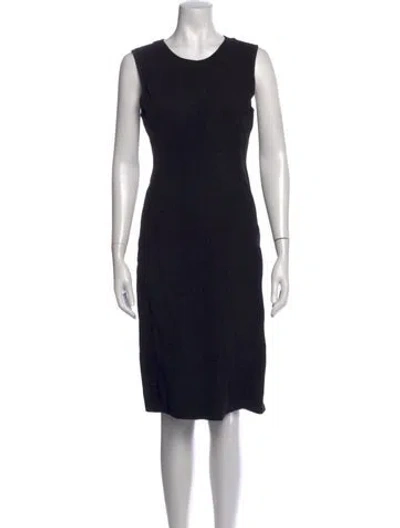 Pre-owned Narciso Rodriguez Wool Knee-length Dress In Black
