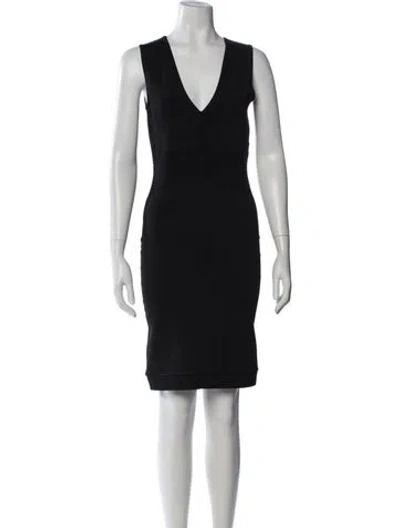 Pre-owned Narciso Rodriguez Wool Knee-length Dress In Black