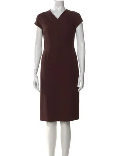 Pre-owned Narciso Rodriguez Wool Knee-length Dress In Blue