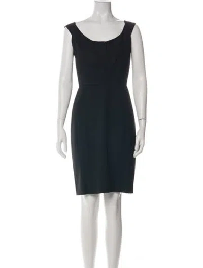 Pre-owned Narciso Rodriguez Wool Knee-length Dress In Green