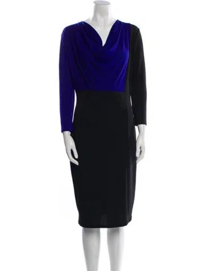 Pre-owned Narciso Rodriguez Wool Knee-length Dress In Purple